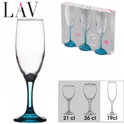 LAV - COLORS - FLUTE A CHAMPAGNE X3 19CL