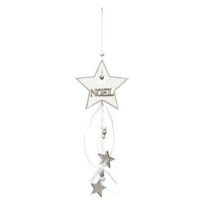 SDN LONG ETOILE NOEL BL 35CM