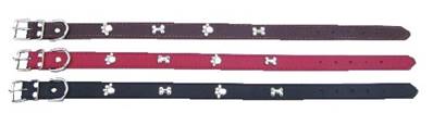 COLLIER CUIR 20 MM DECO METAL