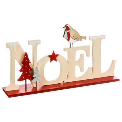 OBJ MOT BOIS NOEL L22CM