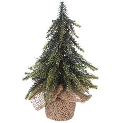SAPIN BRCH VERT BASE JUTE 20CM