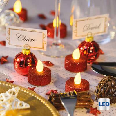 BOUGIE LED CH PLAT PAILL X6 RG