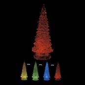MINI SAPIN DE NOEL MULTICOLORE LED PAILL 6L CC H21 P