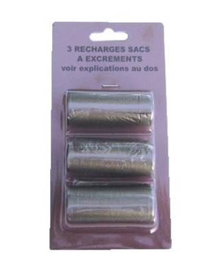 3 RECHARGES POUR SAC A EXCREMENTS