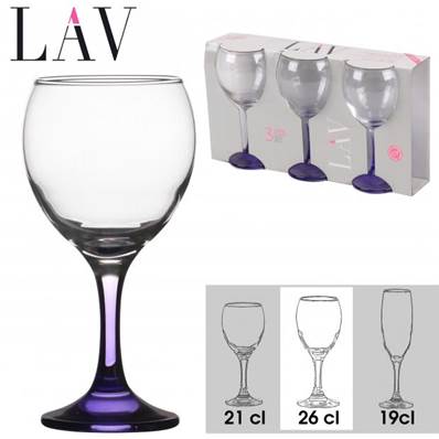 LAV - COLORS - VERRE A EAU X3 26CL PIED
