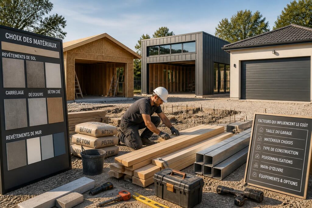 découvrez les différents facteurs qui influencent le coût d'un garage et obtenez une estimation claire pour mieux planifier votre projet de construction.