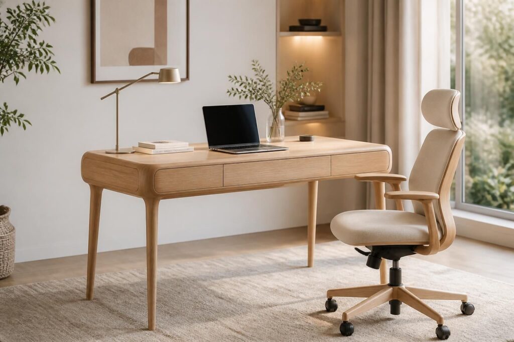 Bureau bois arrondi : l’alliance du design doux et de la fonctionnalité pratique