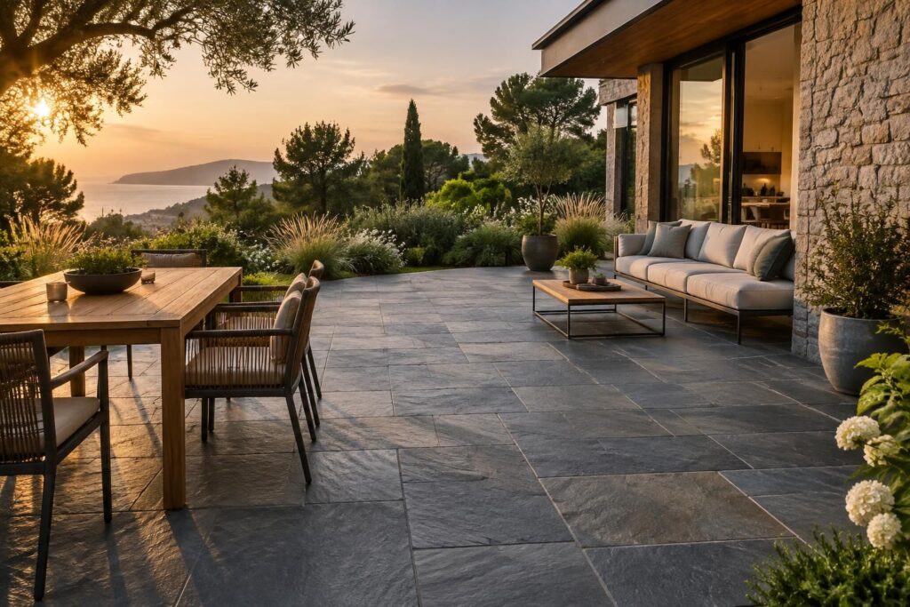 Terrasse en ardoise naturelle : quels avantages pour un extérieur élégant et durable ?